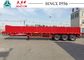 3 Axles 40ft Drop Side Flatbed Trailer For Shipping Container
