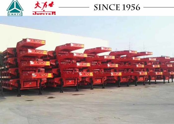 12 Meter Low Bed Trailer With Spring Ramp For Transport Excavators